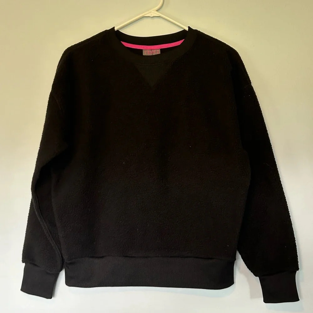 New Terez New York Sherpa black XS sweatshirt